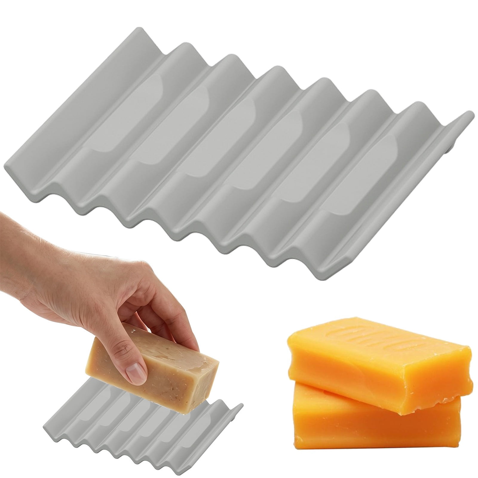 Clearance Under $6.39! Portable Bar Soap Dish, Draining flexible-Style ...