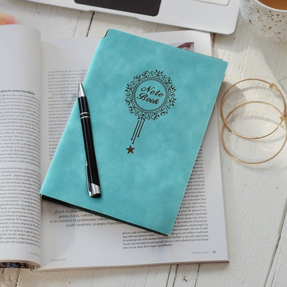 Clearance Under $6.5! A5 Printed Notebook In Sky Blue Composition Notebook Notepad