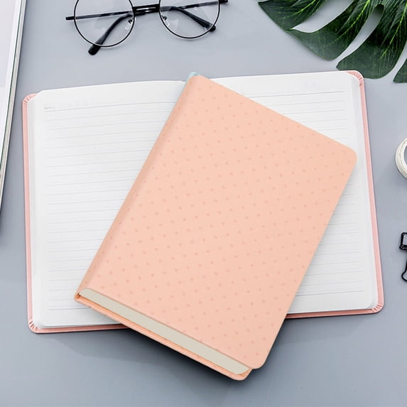 Clearance Under $6.5! Dot Embossed Notebook In Pink Composition Notebook Notepad