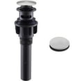 thumbnail image 1 of Clearance Under $6 Bathroom Pop-Up Drain Stopper Silver, 1PC Push-Button Drain Assembly with Hair Catcher for Vanity Sink Overflow, 1 of 5