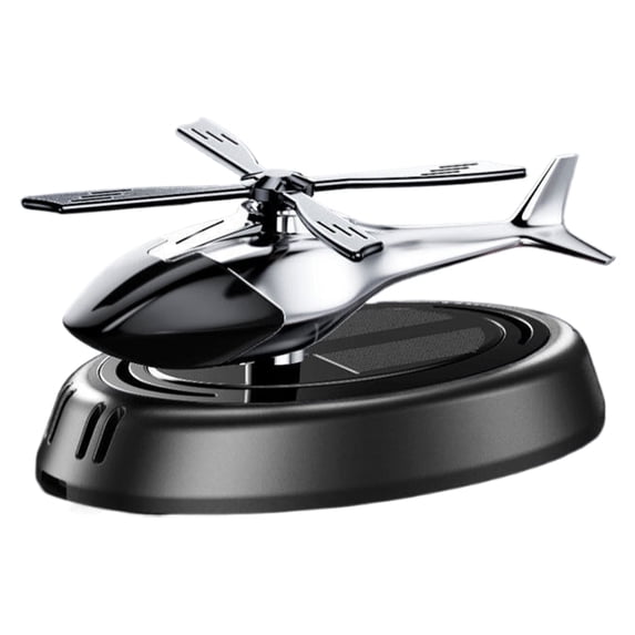 Clearance Under $6 Solar Car Diffuser, Helicopter Air Freshener Gray, with 10ml Fragrance, 1PC