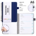 thumbnail image 1 of Clearance Under $6! Spiral Password Book, Deep Blue Hardcover Notebook Journal, 1 of 5