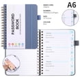 thumbnail image 1 of Clearance Under $6! Spiral Password Notebook Blue Hardcover Notebook Journal, 1 of 5