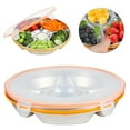thumbnail image 1 of Clearance Under $7.49 Stainless Steel 6-Compartment Party Tray with Leakproof Lid for Snacks Veggies and Dips, 1 of 5
