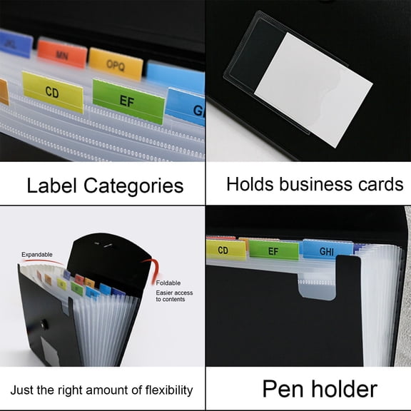 Clearance Under $7! 7-Grid Organ Pack Expanding File Organizer File Accordion