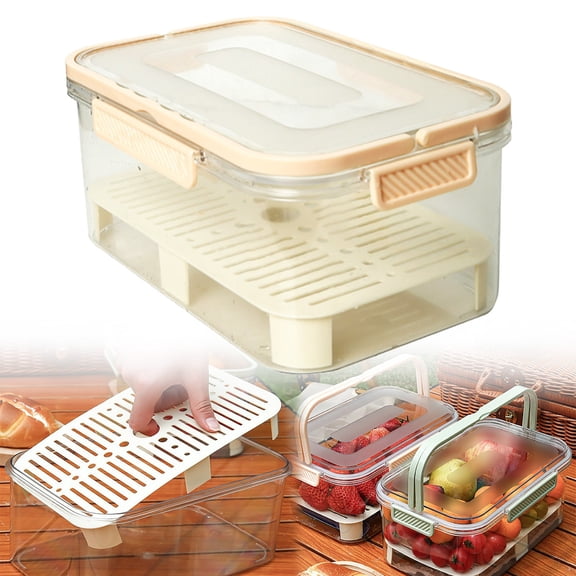 Clearance Under $7.84! 1 Pack Portable Cooler Box, Double-Layer Ice Preservation Container for Outdoor Activities (B, One Size)
