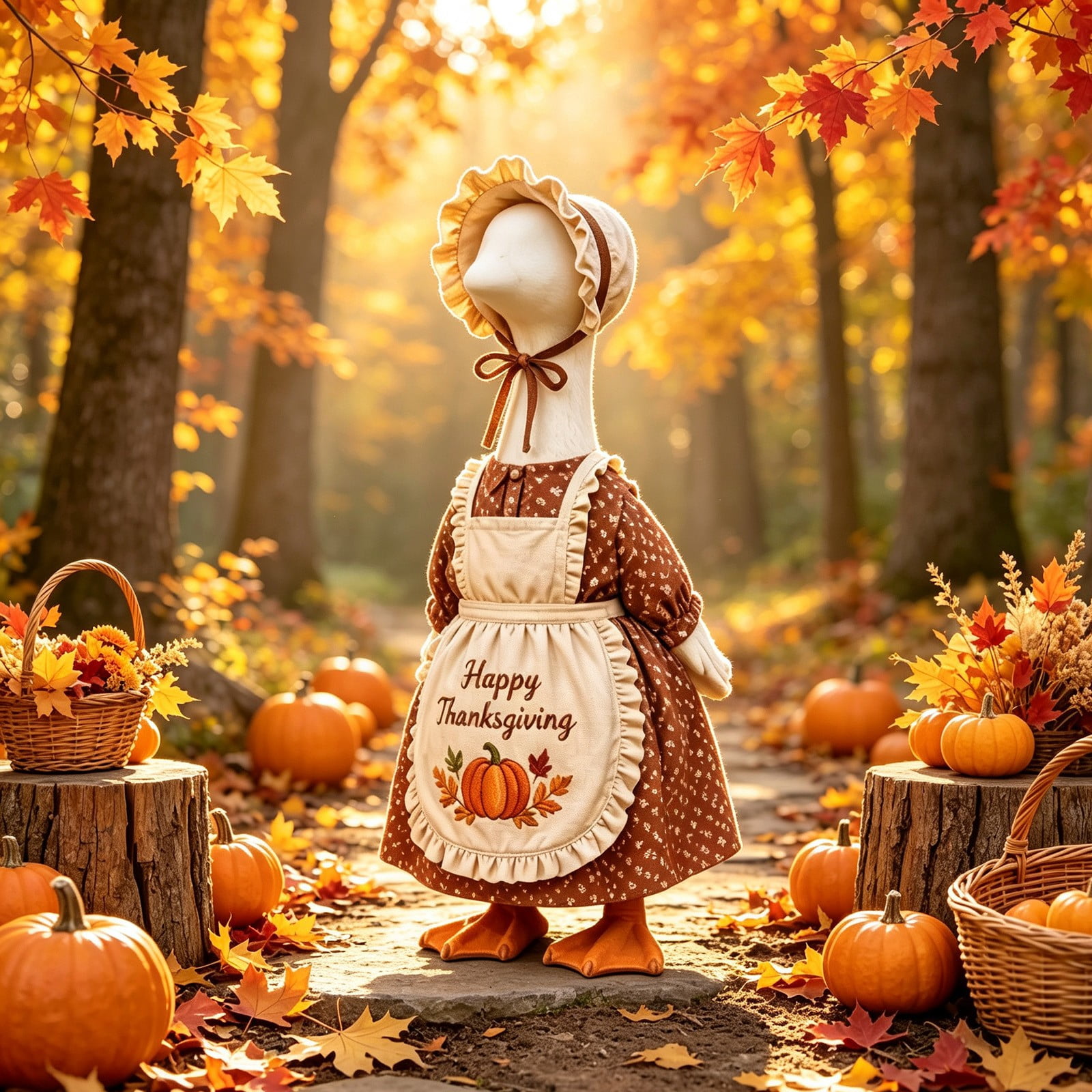 Clearance Under $8 Thanksgiving Porch Goose Outfit, 23 Inch Fall ...