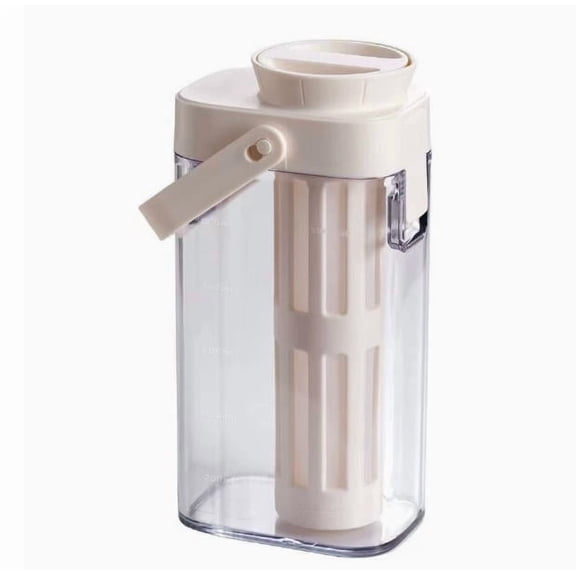Clearance Under $9.9! 1Pc Cold Brew Pitcher with Filter for Summer (Plastic, 23x10.6cm, White)