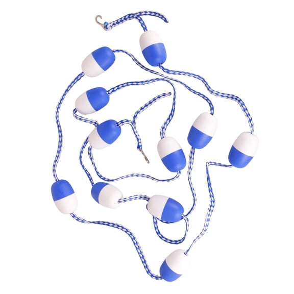 Clearance Under $9.9! 1SET Pool Lane Line Rope, 5m Floating Divider with Buoys & Hooks for Swimming Pools, Nylon, for Pool Safety, 500x7cm, Blue