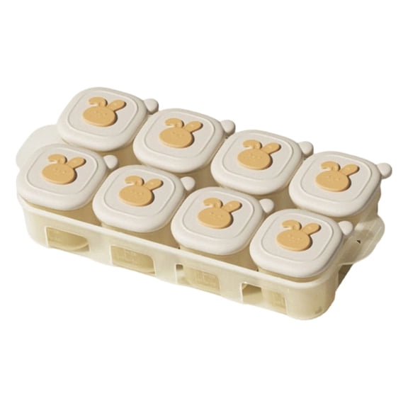 Clearance Under $9.9! 2Pcs Silicone Storage Container Set for Freezer (Silicone, 4+8 Grids)