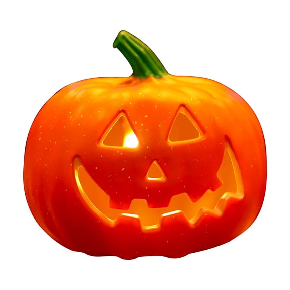 Clearance Under $9.99! 1PC Oversized Polyresin Pumpkin, Handmade LED Halloween Yard Decoration, Plastic, (One Size, E)