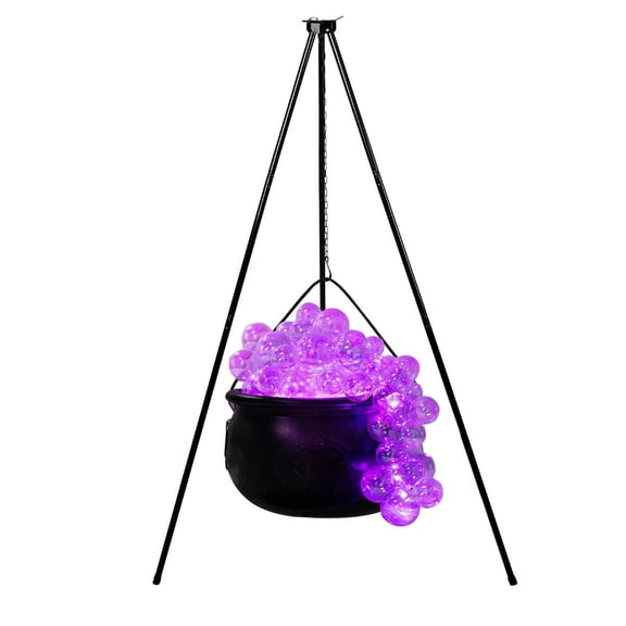 Clearance Under $9.99! 1SET DIY Bubbling Cauldron Set, Witch Pot Decor for Halloween Kitchen & Table, Metal, (One Size, Purple)