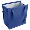thumbnail image 1 of Clearance Under $9 Insulated Reusable Grocery Cooler Bag – Large Thermal Tote with Handles (Blue, 4-Pack), 1 of 5