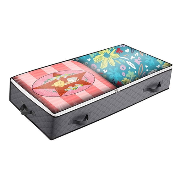 Under Bed Storage Containers with Zipper, Large Capacity Underbed Storage Bags Organizer for Blanket, Comforter, Bedding, Clothes