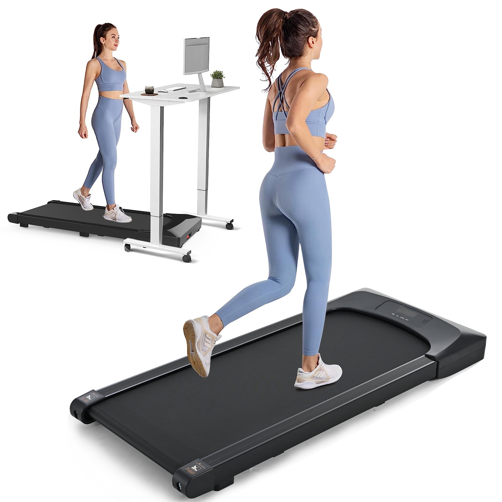 Under Desk Treadmill Walking Pad 2 in 1 Desk Treadmill Walking