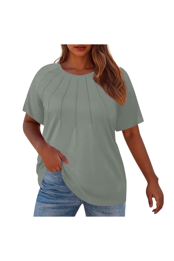Uner 10$!Summer Plus Size Tops for Womens 2025 Fashion Casual Solid Color Lock V-neck Sleeveless Top