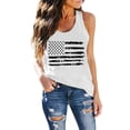 thumbnail image 1 of Uooqdmx American Flag Tops for Women, Loose Tank Tops for Women, 4th of July Outfits for Women, Patriotic Tops for Women, American Flag Tank Top Women, White 2 XXL, 1 of 4