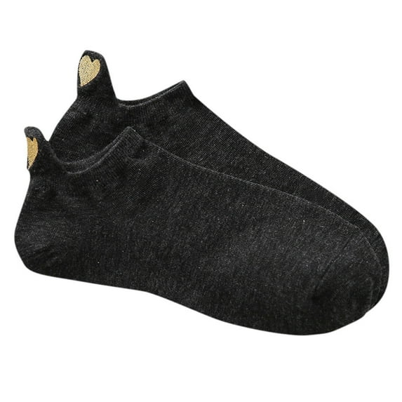 Uooqdmx Ankle Socks, Cotton Socks for Women, Low Cut Socks Women, Casual Sport Cotton Sock, Cozy Socks, Black One Size