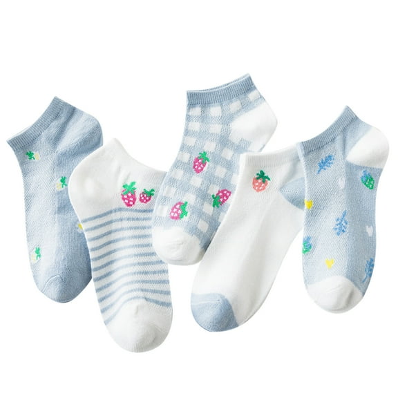 Uooqdmx Ankle Socks for Women, Cotton Socks for Women, Low Cut Socks Women, Spring Summer Breathable Socks Women, Cotton Socks for Women (5pc), V One Size