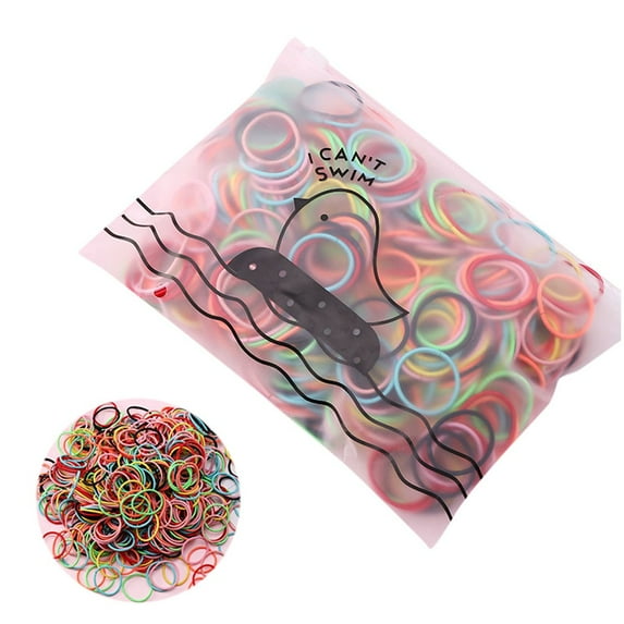 Uooqdmx Baby Hair Ties, Ponytail Holders, Hair Ties No Damage, Children Tie Hair Colorful Hair Accessories, Hair Ties for Thick Hair (100pcs), Multi-color One Size