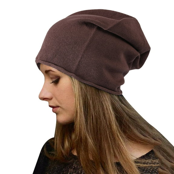 Uooqdmx Beanie for Women, Slouchy Beanie for Women, Knit Beanie, Stretchy Comfortable Loose Adult Beanie, Skull Cap, B One Size