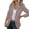 thumbnail image 1 of Clearance!Uooqdmx Blazers for Women Suits Casual Solid Color Suit Jacket Lapel Keep Warm and Slim Loose Long Sleeve Fashion Cardigan Coat Blazers for Women Business Casual Khaki 2XL, 1 of 5