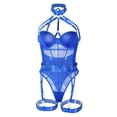 thumbnail image 1 of Uooqdmx Bodysuits for Women Clothing Lace Woman Bodysuit Jumpsuit Ladies Tops Fashionable Bridal Hot Set Corset Blue S, 1 of 3