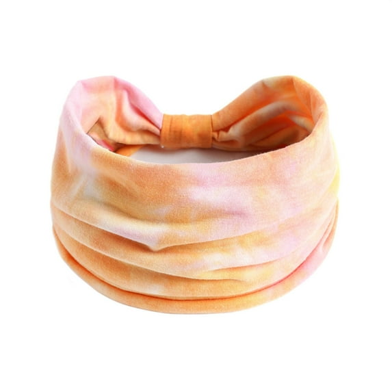 Uooqdmx Boho Headbands for Women, Sweat Headbands for Women, Running Headband, Head Bands for Women's Hair Accessories for Women, Elastic Headbands for Women, Orange One Size