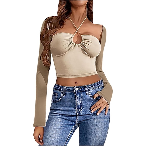 Uooqdmx Bolero, Shrugs for Women, Shall for Women, Leisure Running Shirt Long Sleeve Cardigan, Open Front Cardigan for Women, Khaki S