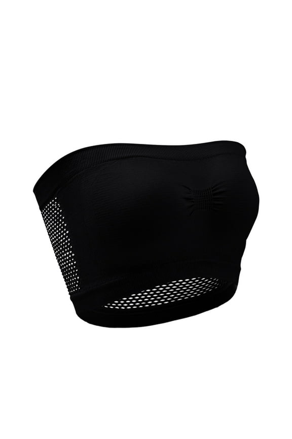 Bras for Women Strapless Bra Strapless Wrapped Chest Back Tube Top Lace Underwear Bra Strapless Bra Push Up Black L