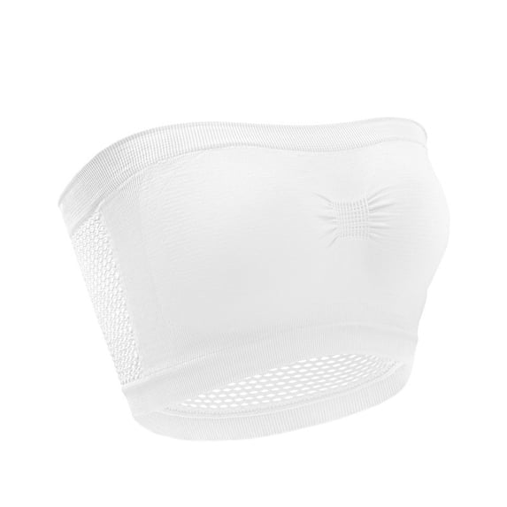 Uooqdmx Bras for Women Strapless Bra Strapless Wrapped Chest Back Tube Top Lace Underwear Bra Strapless Bra Push Up White L