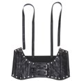 thumbnail image 1 of Uooqdmx Corset Belt, Body Harness, Waist Belts, Punk Decoration Waist Harness Type Elastic Wide Belt, Goth Belt, Black C, 1 of 6
