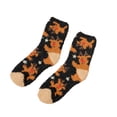 thumbnail image 1 of Uooqdmx Crew Socks, Christmas Socks, Fuzzy Socks, Super Cute Warm Plush Soft Print Christmas Ear Socks Winter Socks, Knitted Socks, Black One Size, 1 of 4