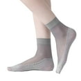 thumbnail image 1 of Uooqdmx Crew Socks for Women, Silk Socks, Sheer Socks, 10 Pack Nylon Socks Ankle High Pantyhose, Nylon Socks for Women (10PC), Gray One Size, 1 of 5
