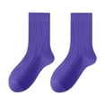 thumbnail image 1 of Uooqdmx Crew Socks for Women, Cotton Socks, Cozy Socks, Casual Comfort Soft Socks, Breathable Socks Women, Purple One Size, 1 of 4