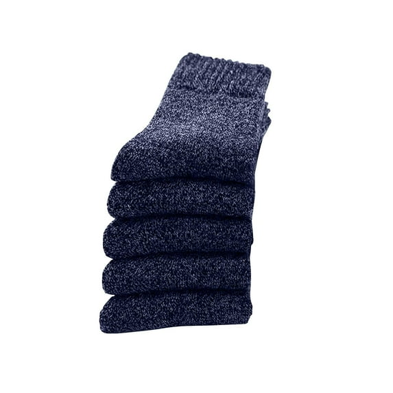 Uooqdmx Crew Socks for Women, Cozy Socks, Breathable Socks Women, Casual Comfort Soft Socks, Spring Socks Women (5pc), Navy One Size