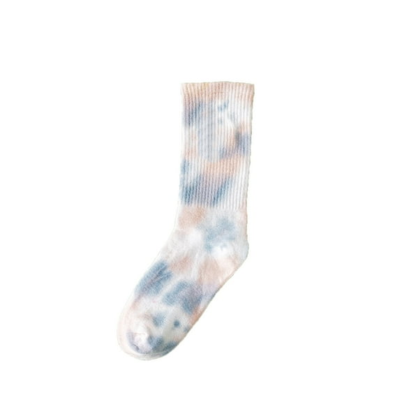 Uooqdmx Crew Socks for Women, Cozy Socks, Breathable Socks Women, Tie Dye Socks, Patterned Socks Women, F One Size