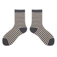 thumbnail image 1 of Uooqdmx Crew Socks for Women, Striped Socks, Cozy Socks, Stripe Lightweight Cotton Athletic Socks, Cute Socks, Gray One Size, 1 of 4