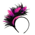 thumbnail image 1 of Uooqdmx Fascinators Hats for Women, Fascinators Hats for Women Tea Party, Feather Headpiece, Fancy Hats for Women Tea Party, Hot Pink One Size, 1 of 7