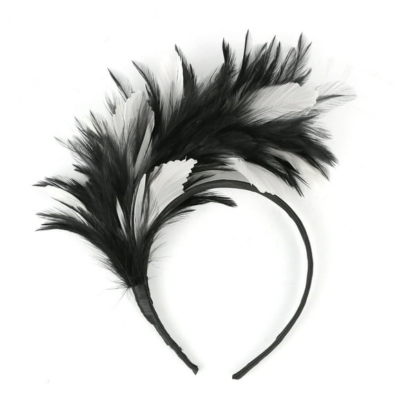 Uooqdmx Fascinators Hats for Women, Fascinators Hats for Women Tea Party, Feather Headpiece, Fancy Hats for Women Tea Party, Black One Size