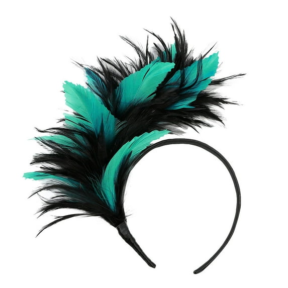Uooqdmx Fascinators Hats for Women, Fascinators Hats for Women Tea Party, Feather Headpiece, Fancy Hats for Women Tea Party, Green One Size