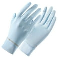 thumbnail image 1 of Clearance!Uooqdmx Gloves for Women Gloves for Cold Weather Full Finger Screen Gloves Ice Silk Two Finger Gloves Cycling Gloves Breathable Summer Driving Gloves Winter Gloves Light Blue One Size, 1 of 3