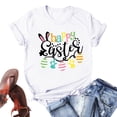 thumbnail image 1 of Uooqdmx Graphic Tees Women, Easter Outfit Women, Funny Shirts, Cute Rabbit Letter Printed T Shirts Casual Tee Tops, Easter Outfits for Women, White XXL, 1 of 4