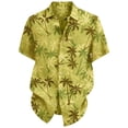 thumbnail image 1 of Uooqdmx Hawaiian Shirt for Men Going Out Tops Summer Beach Shirt Casual Short Sleeved Overcoat Loose Casual Shirts for Men Yellow L, 1 of 3