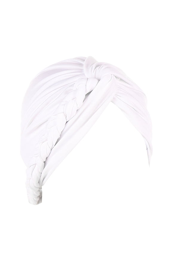 Head Wraps for Women, Turbans for Women, Pre Tied Head Scarf for Women, Braid Turban Hats Hat Cap Hair Bonnet Head Scarf Wrap Cover, Chemo Headwear for Women, White One Size