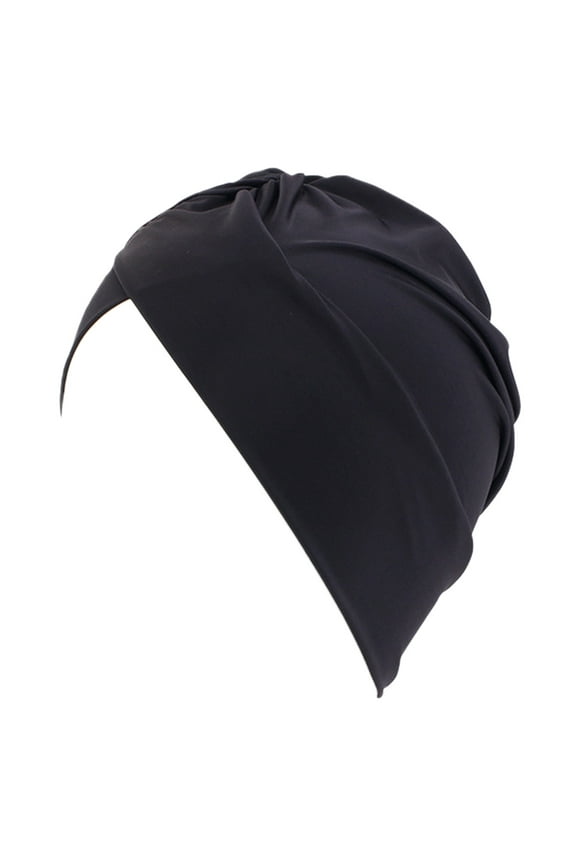 Head Wraps for Women, Turbans for Women, Pre Tied Head Scarf for Women, Women Muslim Turban Solid Hair Bonnet Head Scarf Wrap Cover, Chemo Headwear for Women, Black One Size