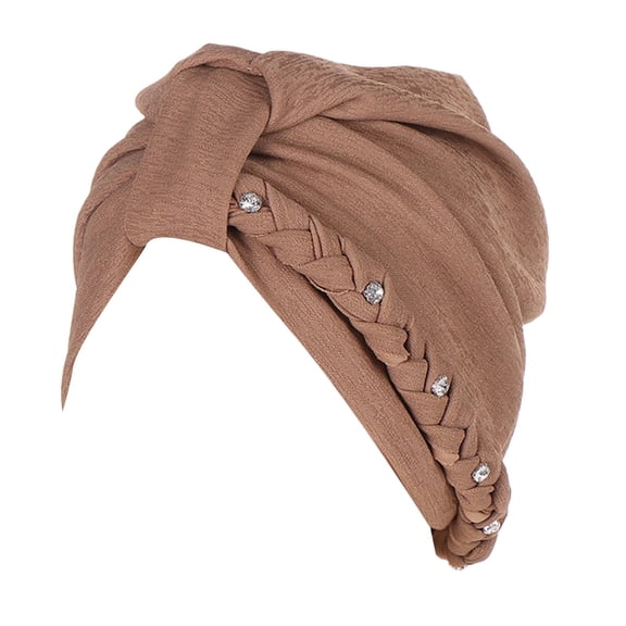 Uooqdmx Head Wraps for Women, Turbans for Women, Pre Tied Head Scarf for Women, Chemo Headwear for Women, Coffee One Size
