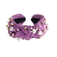 thumbnail image 1 of Uooqdmx Headbands for Women, Pearl Headband, Jeweled Headbands for Women, Women Hair Accessories Ladies Girls Headwear, Knotted Headband for Women, Purple One Size, 1 of 3