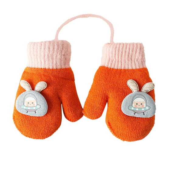 Uooqdmx Kids Gloves for Cold Weather Snow Gloves Infant Warm for Baby Girls Mittens for Kids Boys Gloves Snow Gloves Kintted Winter Ski Gloves Mittens G One Size