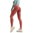 thumbnail image 1 of Uooqdmx Leggings for Women Yoga Pants Women Solid Color Fashionable Casual Seamless Tight High Waisted Slimming Yoga Pants Tights for Women Red S, 1 of 7
